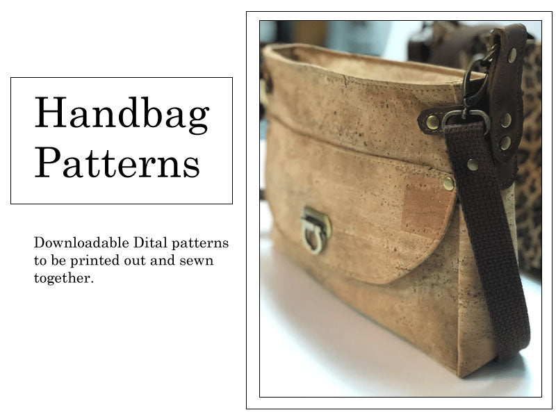 Patterns are for making handbags.  Each pattern is in a downloadable digital form which can be printed.  Instructions are included.  