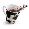 Mugs:  Cow Print Latte Mug - Perfect for Animal Lovers & Coffee Enthusiasts