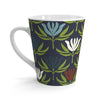 Mugs:  Navy & Multi-Color Abstract Floral - Modern Mid-Century Flower Coffee Cup
