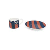 Bold Striped Designer Cup and Saucer