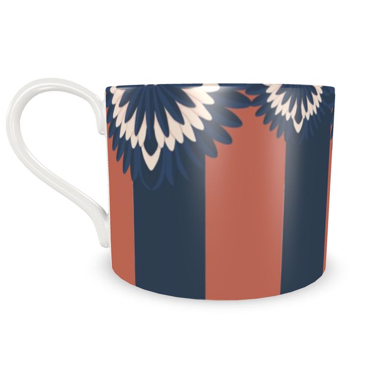 Bold Striped Designer Cup and Saucer
