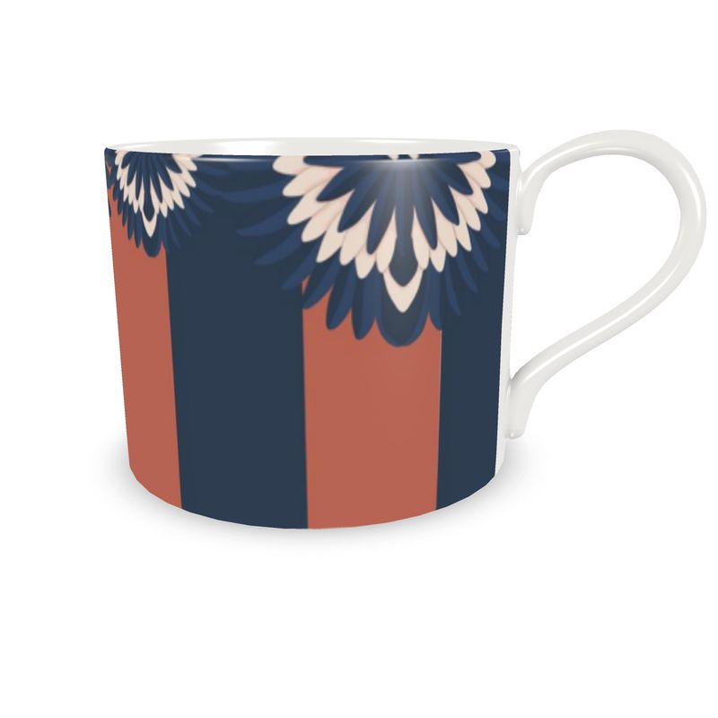 Bold Striped Designer Cup and Saucer