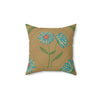 Floral Faux Suede Pillow for Cozy Home Decor