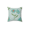 Floral Faux Suede Square Pillow - Cozy Home Decor Accent