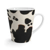 Mugs:  Cow Print Latte Mug - Perfect for Animal Lovers & Coffee Enthusiasts