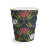 Mugs:  Navy & Multi-Color Abstract Floral - Modern Mid-Century Flower Coffee Cup
