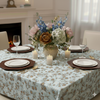 Dancing Pansies - Blue Print Tablecloth