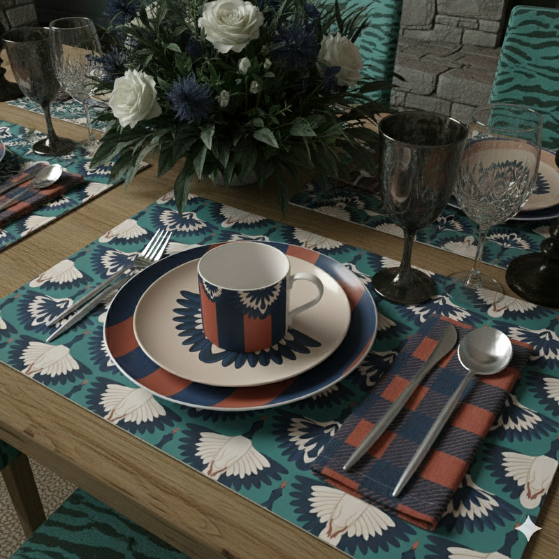 Bold Striped Designer Cup and Saucer