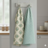 Tea Towel - Classical Kitchen Towels in Bundle of Two - Featuring Herringbone and Prime