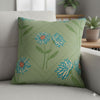Floral Faux Suede Square Pillow - Cozy Home Decor Accent