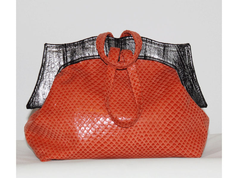 Marcia in Mixed Coral Fish Scale in Lambskin